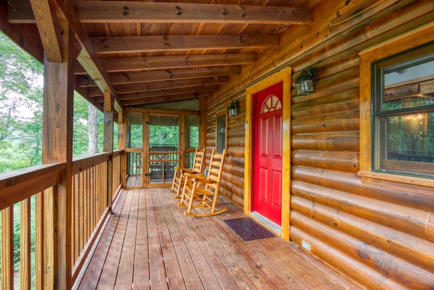 Chair on deck one bedroom cabin